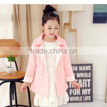 5-11 Years Old Kids Lovely Princess Trench Long Coat Synthetic Suede Dust Coat photo-6