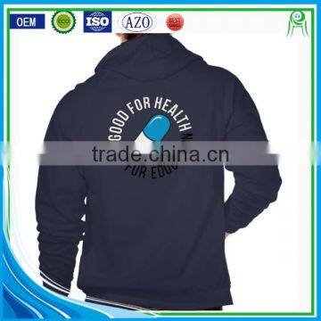 China Factory Custom Printing 100% Cotton Long Zipper Hoodie photo-2