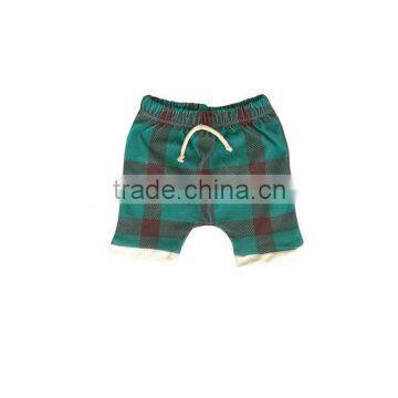 organic cotton knit jogger shorts - rainier plaid