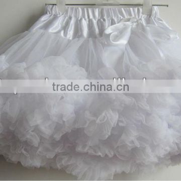 white baby girl fluffy pettiskirts girl's tutu skirts