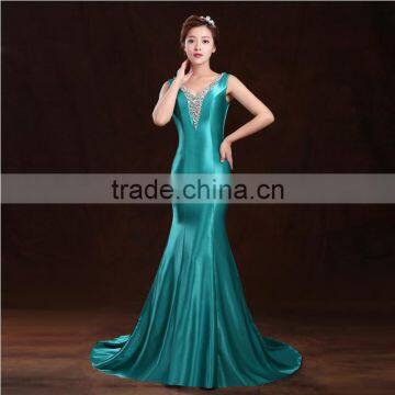Evening Dress Sexy Bra Shoulder 2016 New Fashion Fish Feast Slim Gown Dress for Lady photo-5