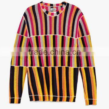 2017 Novel Bright Stripe New Pullover Mens Latest Sweater Design With High Quality photo-6