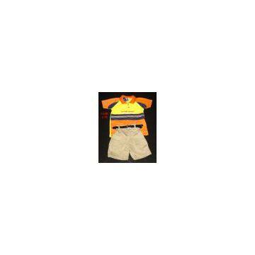 Thailand Boy Set Cotton Polo Shirt With Short Pants