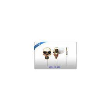 Popular hot sell Skull earphone PVC cable with MIC metal earphone