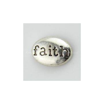 Silver Faith Floating Charm