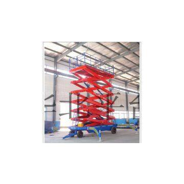 Distributor Wanted CE ISO Four Wheel Moving Type Mobile Scissor Lift Platform photo-3
