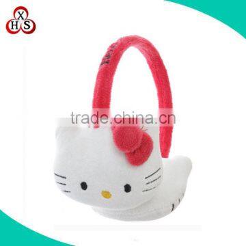 Children Wholesale stuffed plush warm winter hello kitty earmuff