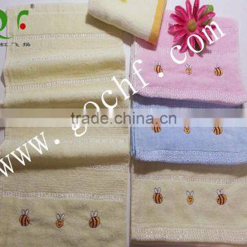 Soft 100% Cotton Cut Pile Embroidered Face Towel photo-3