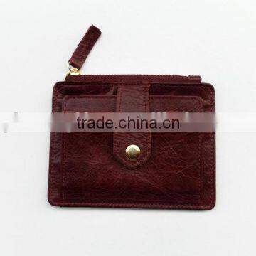 Men Genuine Leather Business Credit Card Case ID Pocket Slim Mini Wallet Holder