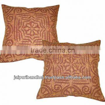 2Pc Gorgeous Design Home Furnishing Cushion Cover With Hand Work & Cut Work