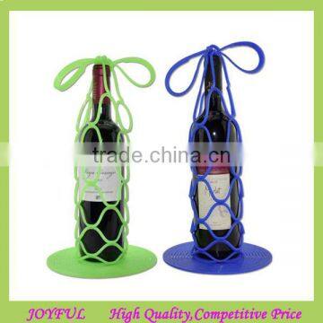 New design collapsible picnic silicone wine bottle basket