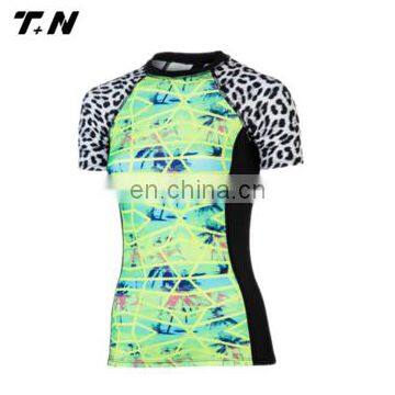 Wholesale short sleeve compression shirts rash guard