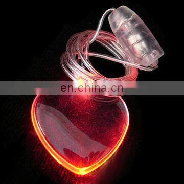 led flashing red heart necklace