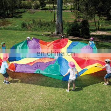 Children Kids Teamwork Cooperative Play Rainbow Parachute Waterproof Outdoor