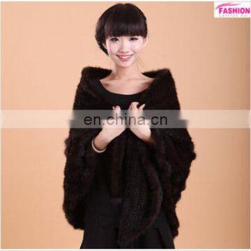 Mink Fur Knitted Scarf Knitted Scarf for Ladies photo-2