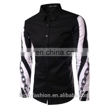 OEM manufacturer wholesale unique printed pattern long sleeve latest shirt designs for men