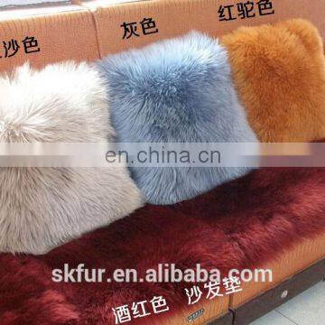 Factory wholesale customized size real sheep fur or rabbit fur cushion