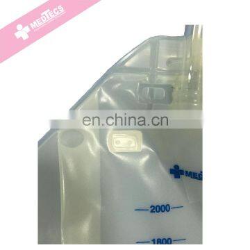 Portable Plastic Urine Bag With Hanger Mechanism, Bed Sheet and Tube