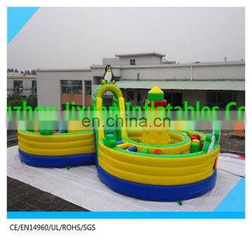 giant inflatable amusement park/ inflatatable fun city/ adult inflatable obstacle course