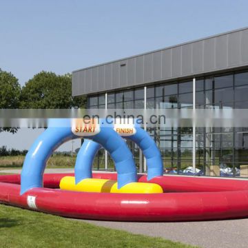 Colorful inflatable race track, inflatable sports game race track for kids ,outdoor inflatable race track