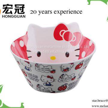 Hello kitty melamine dinner bowl v shape melamine dinner bowl for children