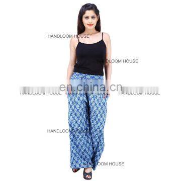 Indian Hand block Print Women Palazzo Pants Yoga pants Unisex Cotton Harem Pants