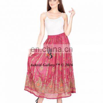 100% Cotton Women Maxi Party Skirt Embrodeiry Wholesale Indian Long Skirts Women Boho Dress Pants photo-4