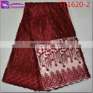 Hot Sale African Tulle Lace Fabrics FL1620 photo-2