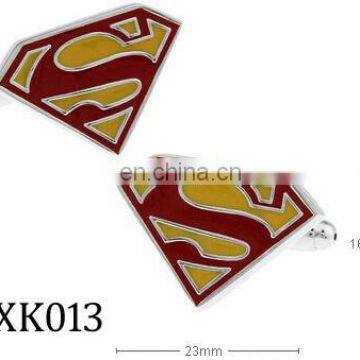 New product 2015 fashion GOLD cufflinks factory china superman cufflinks