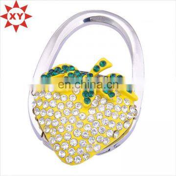 Crystal rhinestone folding bag hanger/purse hook