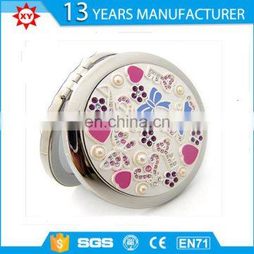 Custom Design Makeup Pocket Hand Round Mirror