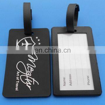 travel trip pvc rubber tags for baggage