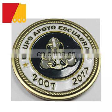 Newest custom logo metal coins plated gold / silver for souvenir