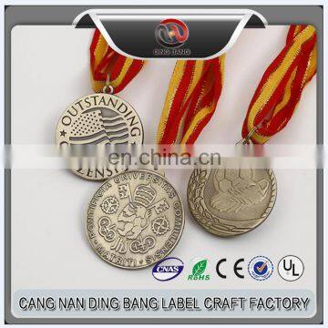 3D Metal Souvenir Award Sport Medal with Rack Ribbon Zinc Alloy