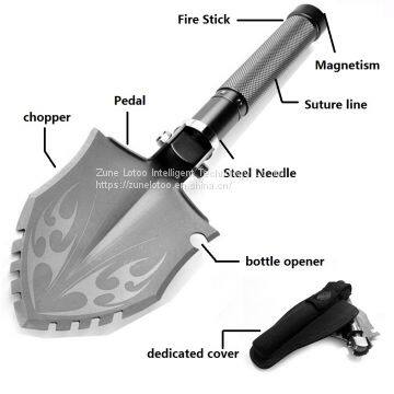 Zune Lotoo Wolfthorn Outdoor Folding Camping Survival Shovel, Military Equipment, for Tactical Backpacking Hiking Car Emergency