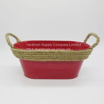 2018 Europe Style Design Galvanized Finish Metal Flower Pot Container photo-4