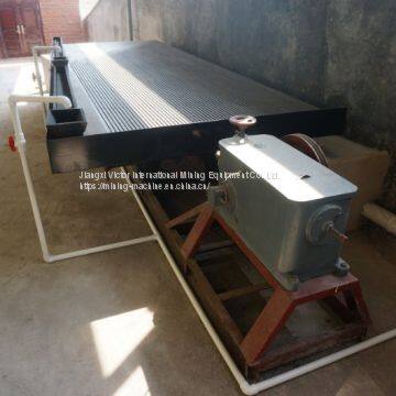 Tungsten ore earthquake shaking concentration table