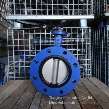 JIS5K/10K U flange type manual operated EPDM/VITON seal lever butterfly valve