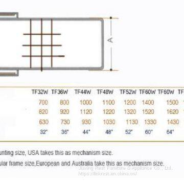 Extra Narrow 3-fold Metal Grid Mechanism TF00W# photo-3