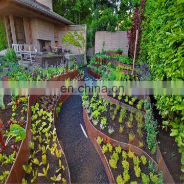 Decorative garden seed planter corten steel raised garden bed