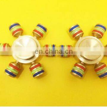 EDC Fast Fingertip gyro Toys High Speed Smooth Finger Spinner with 2-3 min Spin Time six sides finger spinner