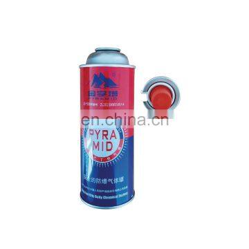 Hebei empty 220g butane gas cartridge wholesale and aerosol container empty