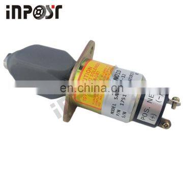SA-4259-12 1751-12A6U1B1S5 Fuel Shutoff Stop Solenoid 12v For Kubota 3A 2 Terminals SA-4259 photo-2