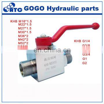 KHB Series of KHB-G1/8 KHB-G1/4 KHB-G3/8 KHB-G1/2 KHB-G3/4 KHB-G1 KHB-G1 1/4 Block Type Ball Valve Khb 500bar Hydraulic Valve photo-2