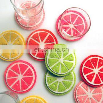 Orange Color Heat Resistant Stone Drink While Marble Coasters for Sale Embroidery Coaster Cork Products photo-6