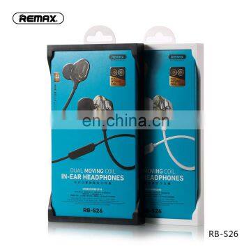 Remax 2020 Latest Dual Moving Coil Light and Portable Music In-Ear Headphones