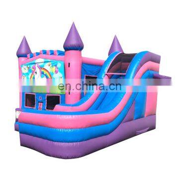 Princess Unicorn Basketball Bounce House Used Commercial Inflatable Castle For Children