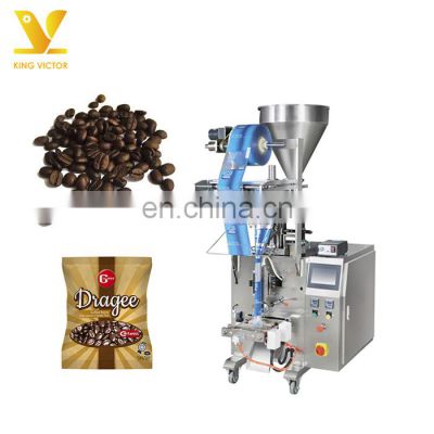 KV coffee beans quality devices granule packing machine Movable volumetric cups for metering