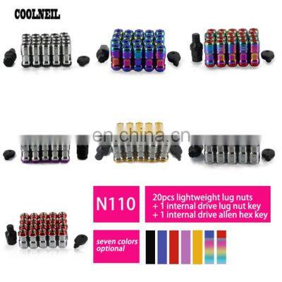 20PCS M12 X1.5/M12*1.25 Authentic Acorn Rim Racing Truck Iron Lug Wheel Nuts Screw