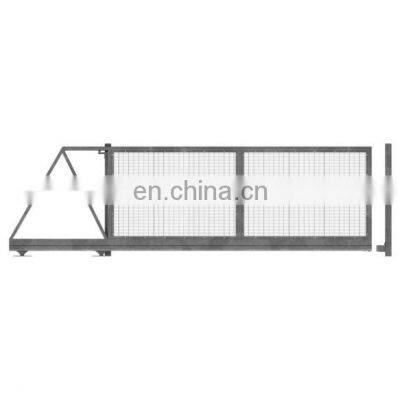 wholesale H 2 m * W 8 m 358 high security fence manual cantilever sliding gates